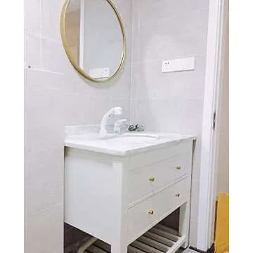 YANGQIHOME Pack of 10, Gold Brass Cabinet Knobs, 0.8 inch Diameter, Brushed Dresser Drawer Knobs Pull Handle for Bath Kitchen Cabinetry (Cone)