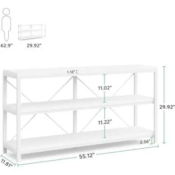 Tribesigns Sofa Table with Large Storage for Living Room