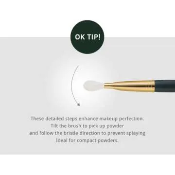 [SOO ADOR] okhee Detail Powder Brush PIV03 - Perfect for Precise Powder Application and Finishing Touches | Designed by K-Pop Makeup Artist Seo Ok | Makeup Brush Base Brush Powder Brush