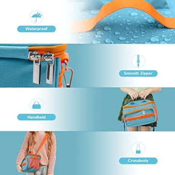 UPGRADED Carrying Bag for Toniebox Starter Set - Carrying Case for Toniebox, Tonie Figures ,Headphones and Charging Station, Portable Storage Bag with Shoulder Strap and Handle Bar, Cute Design