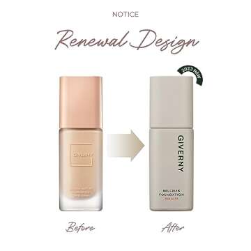 GIVERNY Milchak Matt Fit Foundation #21 Light beige - Matte Finish Liquid Foundation for Sebum and S...