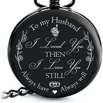 Engraved To My Husband Pocket Watch - Unique Gift
