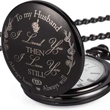 Engraved To My Husband Pocket Watch - Unique Gift