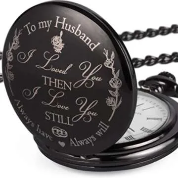Engraved To My Husband Pocket Watch - Unique Gift