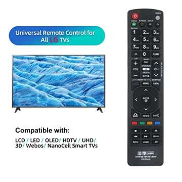 Nettech New LG AKB72915239 Universal Remote Control for All LG Brand TV, Smart TV - 1 Year Warranty(LG-23+AL)