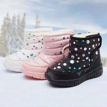 HOBIBEAR Waterproof Toddler Girls Winter Boots
