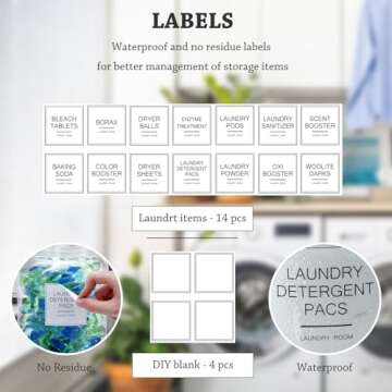 FyndraX Laundry Pods Glass Jars - Set of 2 for Organization