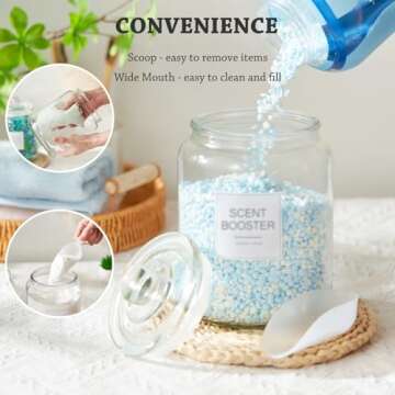 FyndraX Laundry Pods Glass Jars - Set of 2 for Organization