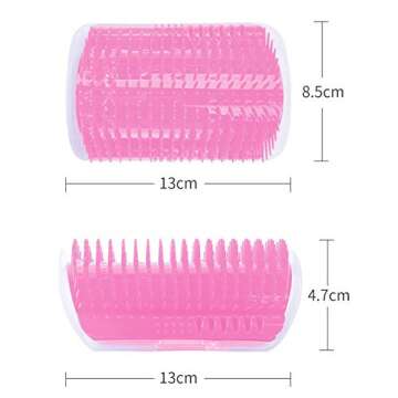 Hub's Gadget 2 Pack Cat Self Groomer, Wall Corner Massage Comb Grooming Brush with Catnip Pouch, Pin...