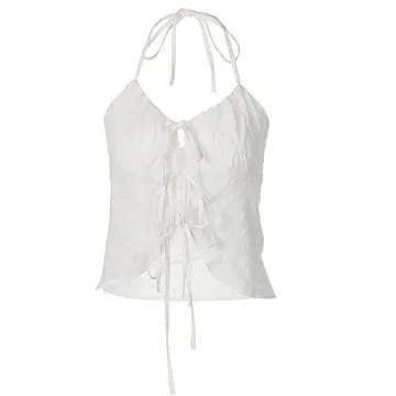 Chic Women's Lace Spaghetti Strap Crop Tank Top for All Occasions