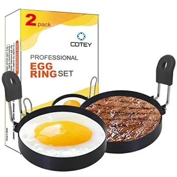 COTEY Egg Rings Set of 2 for Perfect Breakfasts
