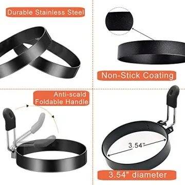 COTEY Egg Rings Set of 2 for Perfect Breakfasts