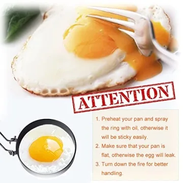 COTEY Egg Rings Set of 2 for Perfect Breakfasts
