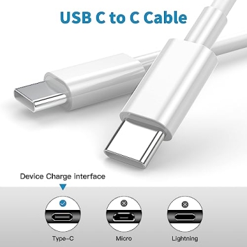 USB C to USB C Charging Cable for iPhone 16 Pro Max