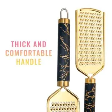 Professional Cheese Grater, Stainless Steel Cheese Grater Handheld, Cheese Grater Hand Crank, Practical Kitchen Gadgets, Graters for Cheese, Chocolate, Spices (Gold）