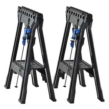 Muscle Rack FSHL-2PK Heavy Duty Folding Sawhorses, Plastic