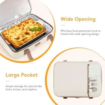 LUNCIA Insulated Casserole Carrier for Potlucks and Picnics