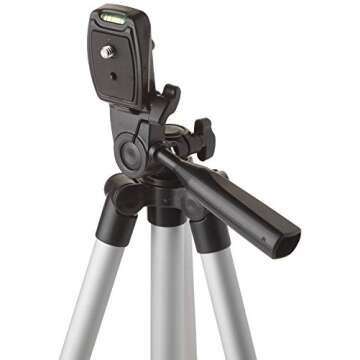 50 Inch Aluminum Camera Tripod for Canon, Nikon, Sony, Samsung, Olympus, Panasonic & Pentax + eCost Microfiber