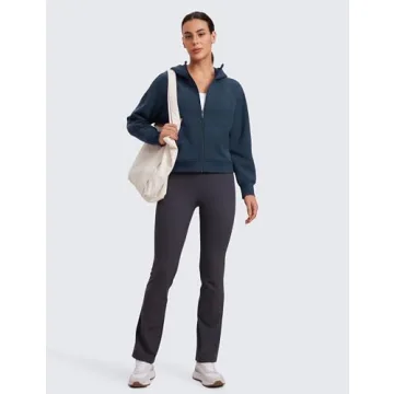 CRZ YOGA SoftAura Full Zip Up Hoodie - Comfortable & Stylish