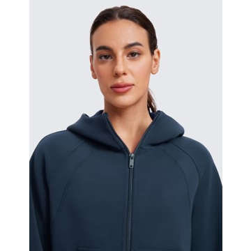 CRZ YOGA SoftAura Full Zip Up Hoodie - Comfortable & Stylish