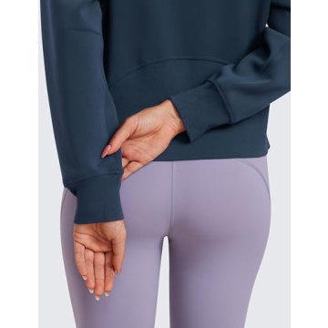 CRZ YOGA SoftAura Full Zip Up Hoodie - Comfortable & Stylish