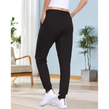 ZENEX 3 Pack Womens Joggers Women's Sweatpants with Pockets, for Running Yoga Workout Lounge(601-S/M-B/LT GR/GR)