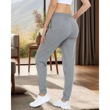 ZENEX 3 Pack Womens Joggers Women's Sweatpants with Pockets, for Running Yoga Workout Lounge(601-S/M-B/LT GR/GR)