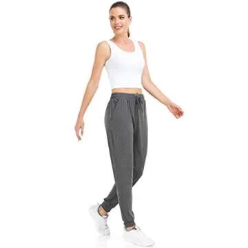 ZENEX 3 Pack Womens Joggers Women's Sweatpants with Pockets, for Running Yoga Workout Lounge(601-S/M-B/LT GR/GR)