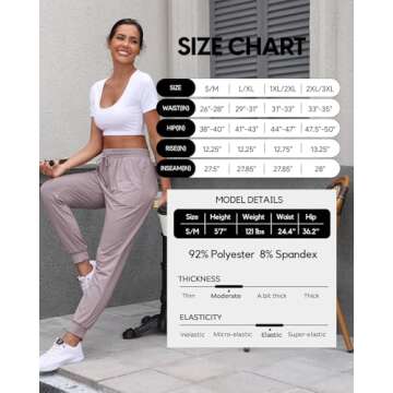 ZENEX 3 Pack Womens Joggers Women's Sweatpants with Pockets, for Running Yoga Workout Lounge(601-S/M-B/LT GR/GR)