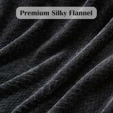 NEWCOSPLAY Super Soft Throw Blanket Black Premium Silky Flannel Fleece Leaves Pattern Lightweight Bed Blanket All Season Use (Black, Throw(50"x60"))
