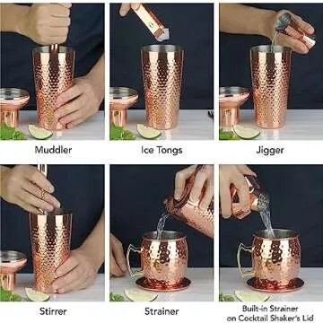 Arora 23pc Moscow Mule Set - Complete Copper Barware