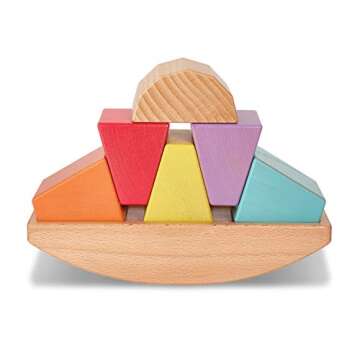MindWare babu Wooden Baby Collection: Rocker Balancing Toy