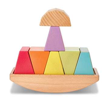 MindWare babu Wooden Baby Collection: Rocker Balancing Toy