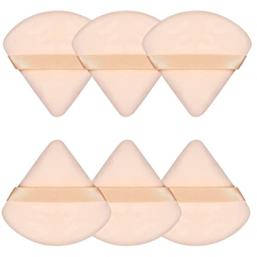 Pimoys 6 Pieces Soft Velour Triangle Powder Puff Set