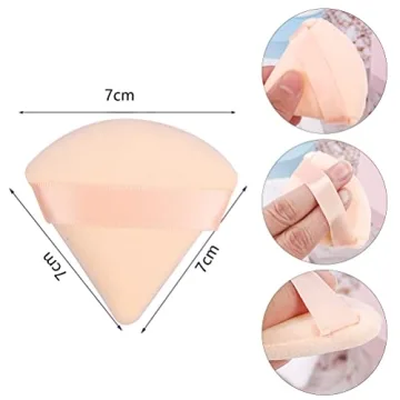Pimoys 6 Pieces Soft Velour Triangle Powder Puff Set