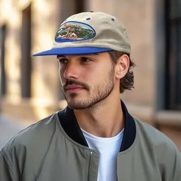 CLAPE Vintage Snapback Hat Flat Bill Baseball Cap Unstructured Trucker Cap Cotton Mountain Dad Hat Street Hip Hop Camp Hat