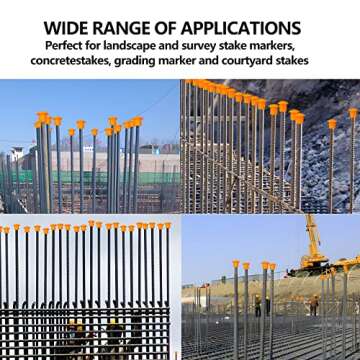 Mushroom Rebar End Caps - 50PCS Safety Caps