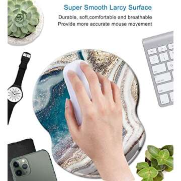 Ergonomic Mouse Pad with Wrist Support - Comfort & Style