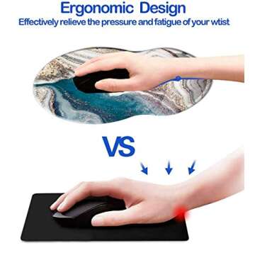 Ergonomic Mouse Pad with Wrist Support - Comfort & Style