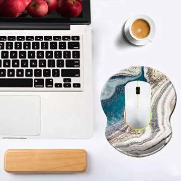 Ergonomic Mouse Pad with Wrist Support - Comfort & Style