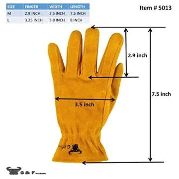 JustForKids Synthetic Leather Kids Garden Gloves Brown, 3-5 Years Old, Durable, Breathable, Non-Slip, Adjustable Safety Cuff, Child-Sized Work Gloves for Planting, Digging, Weeding, Outdoor Play, DIY