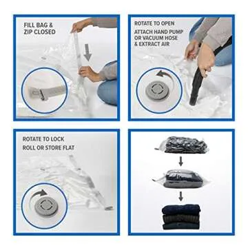 JFB Home Vacuum Compression Travel Bags - Save Space.