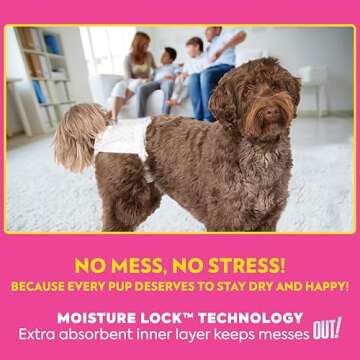 OUT! Disposable Dog Diapers for Female Dogs, Comfort & Protection