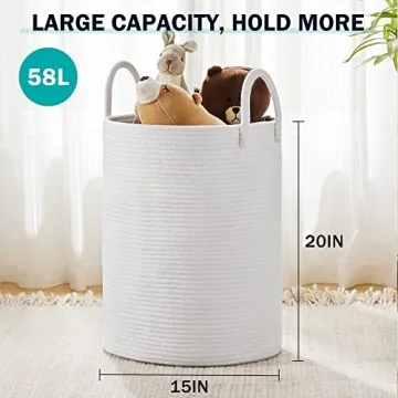 Eco-Friendly Tall Laundry Hamper by YOUDENOVA - 58L Space Saver