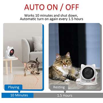 Saolife Automatic Cat Laser Toys, Interactive Laser Cat Toys for Indoor Cats/Kitty/Dogs, Cat Laser T...