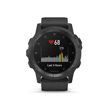 Garmin Tactix Charlie, Premium GPS Watch with Tactical Functionality, Night Vision Goggle Compatibility, Topo Mapping and Other Tactical-specific Features