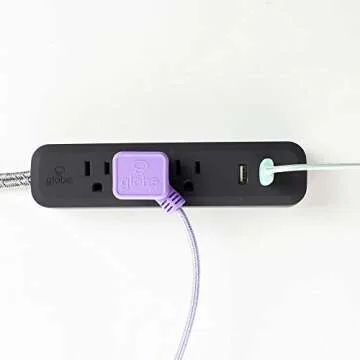 Globe Electric - 78257 Designer Series Power Strip, Rose 3 Outlet
