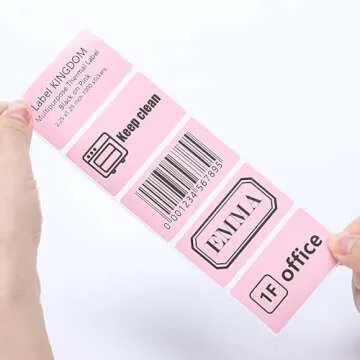 2.25 x 1.25 Inch Direct Thermal Label Roll 1000 Pink Sticker Labels for Barcode Label Work with Rollo Munbyn Phomemo Desktop Thermal Printer, 1 Roll
