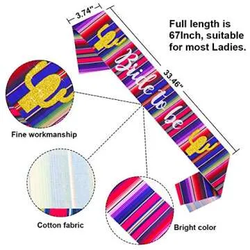 Final Fiesta Wedding Veil, Mexican Themed Bridal Shower Party Favor, Bride to Be Satin Sash, Bachelo...