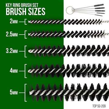 TCP Global Carburetor, Airbrush, Spray Gun 25 Piece Needle and Brush Cleaning Tool Set Kit - 18 Wire...